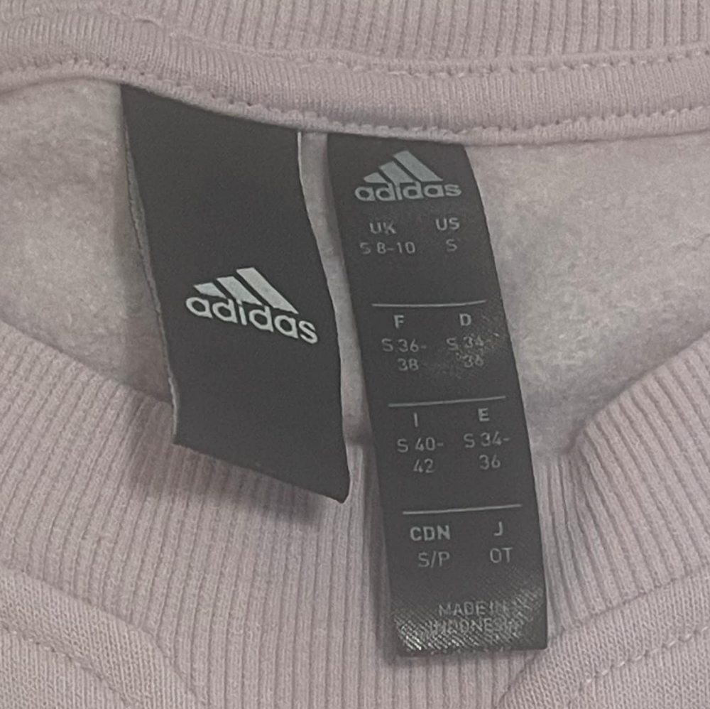 Adidas womens semi cropped oversized crewneck sweatshirt size small - Picture 4 of 4